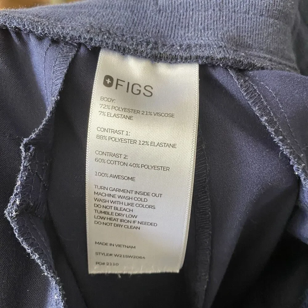 Figs Scrub Pants Womens Small Blue Zamora Joggers Technical Collection Ladies